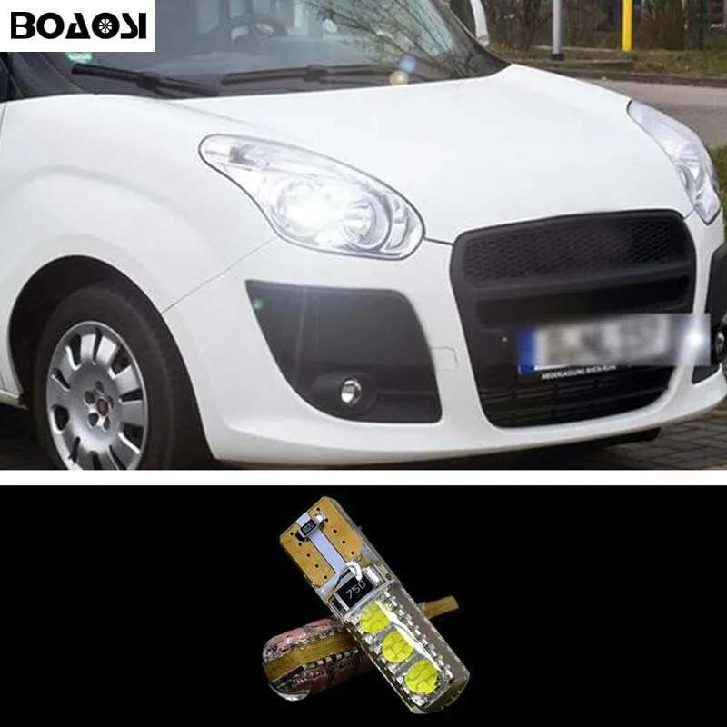 BOAOSI 2x T10 W5W 5050SMD ошибок светодиодный Canbus Габаритные светильник для FIAT 500 Punto Stilo Palio