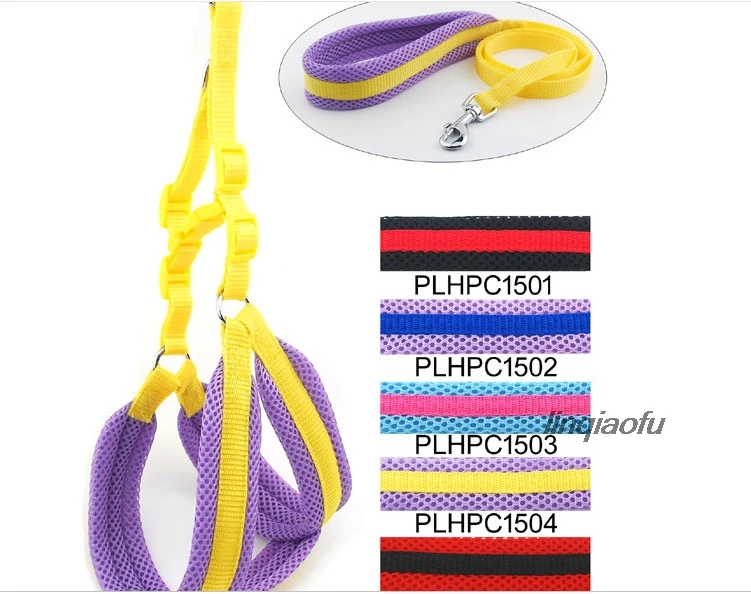 

Pet supplies dog pet leash 1.5cm soft color series hand strap chest strap