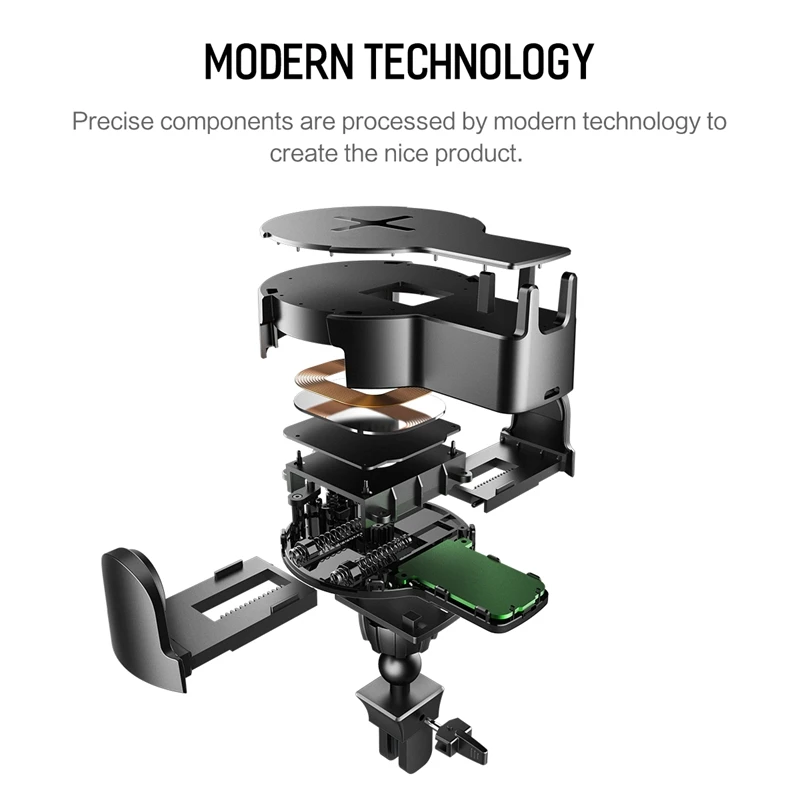 Qi Беспроводное Автомобильное зарядное устройство ROCK беспроводное автомобильное