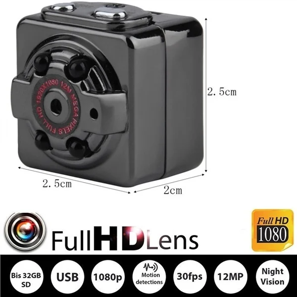 

8GB карта + SQ8 мини камера Портативный видеорегистратор HD 1080P камера