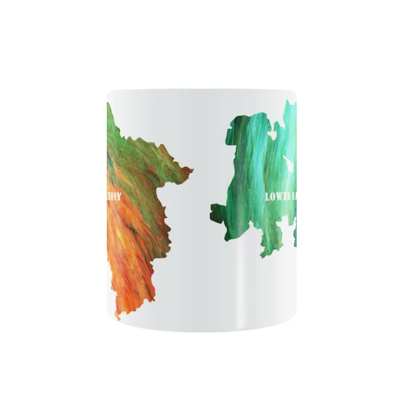 Германия Нижняя Саксония карта кружка Кофе молока Керамика с возможностью