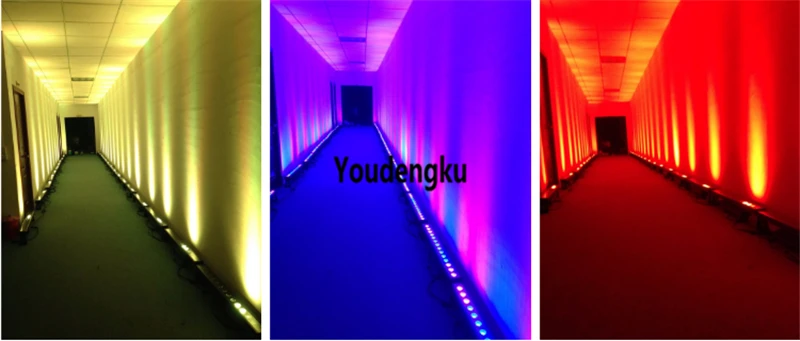 6 pieces Led exterior building lights waterproof in 1 led strip wall washer light 14x18w IP65 Underground rgbwauv |