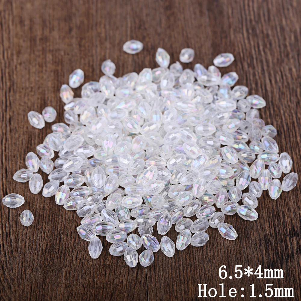 450 шт акриловый бисер овальная форма Пластиковые прозрачные цветные бусины для DIY