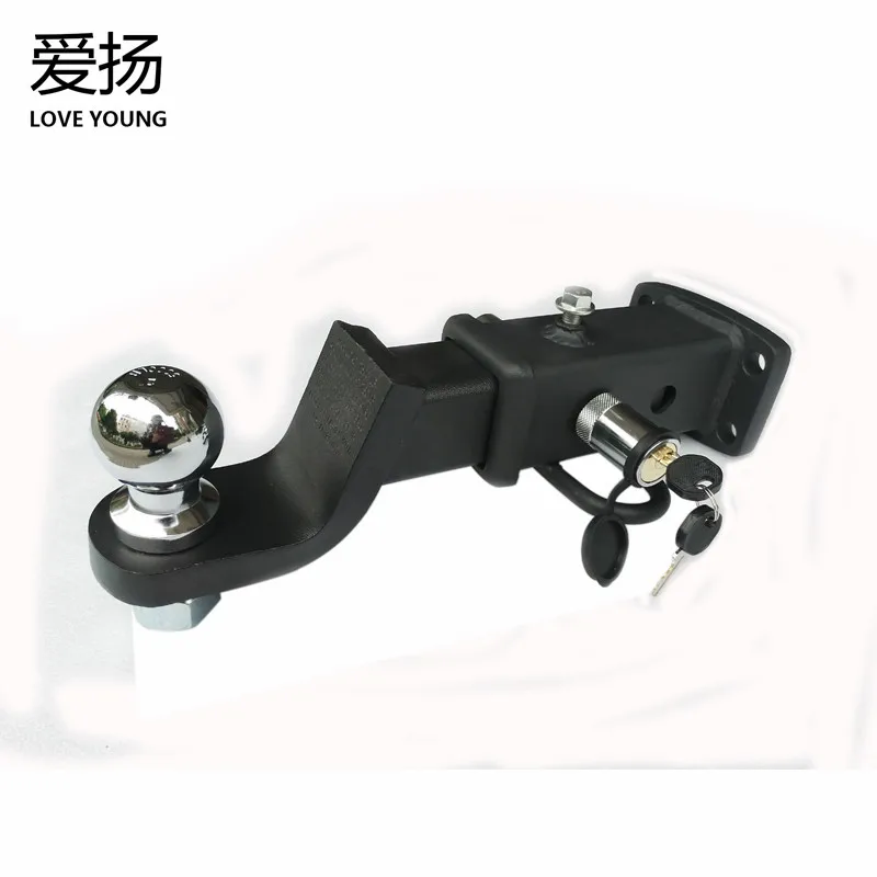 

Trailer hook kits with 2'' tow ball trailer arm square tube hitch receiver trailer lock & bolt Square Base Connector Converter