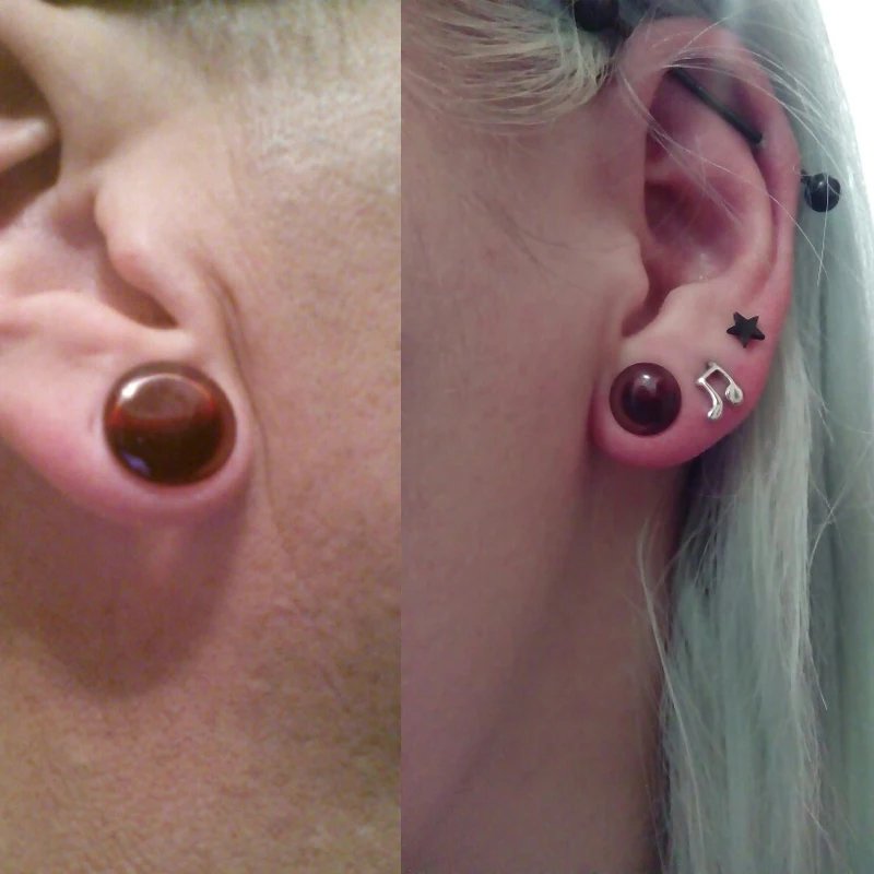 2 шт./лот красная жидкость заглушка для ушей серьги измерительные приборы