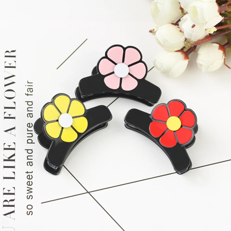 

2020 New Fashion Acrylic Flower Hair Claws Clips Pretty Hair Crab Clamp Mini Hair Jewelry Accessories For Girls Hairwear Tiara