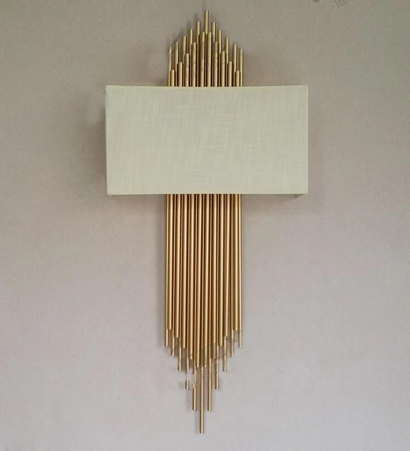 Современный Креативный прямоугольный настенный светильник из ткани для чтения