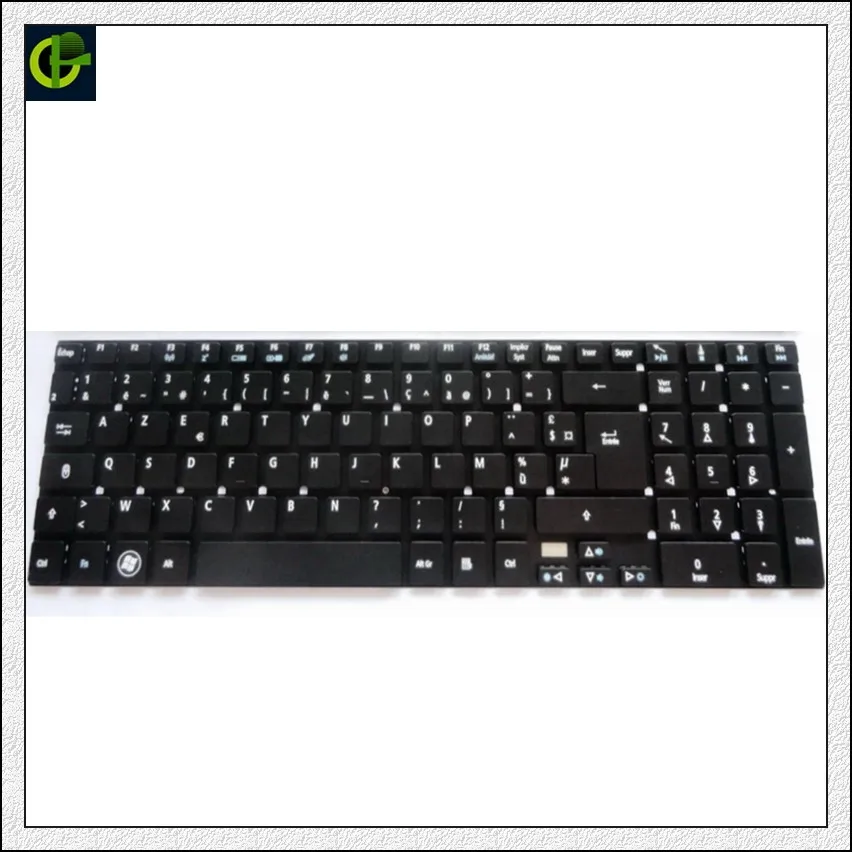 Французская клавиатура для Gateway NV52L NV55S NV56R NV57H NV75S NV77H чёрная французская