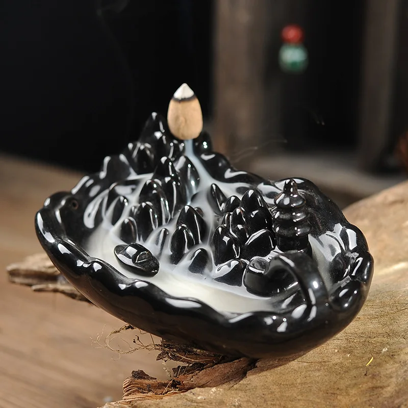 Домашний декор буддийский держатель для благовоний керамическая курильница