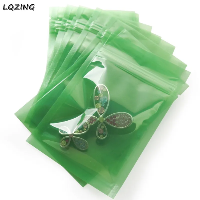 Желтый/розовый/зеленый/синий пластиковый ziplock уплотнительные сумки для ювелирных изделий/мелких предметов/деталей/мини-сумка для хранения с бусинами замок на молнии 100 шт