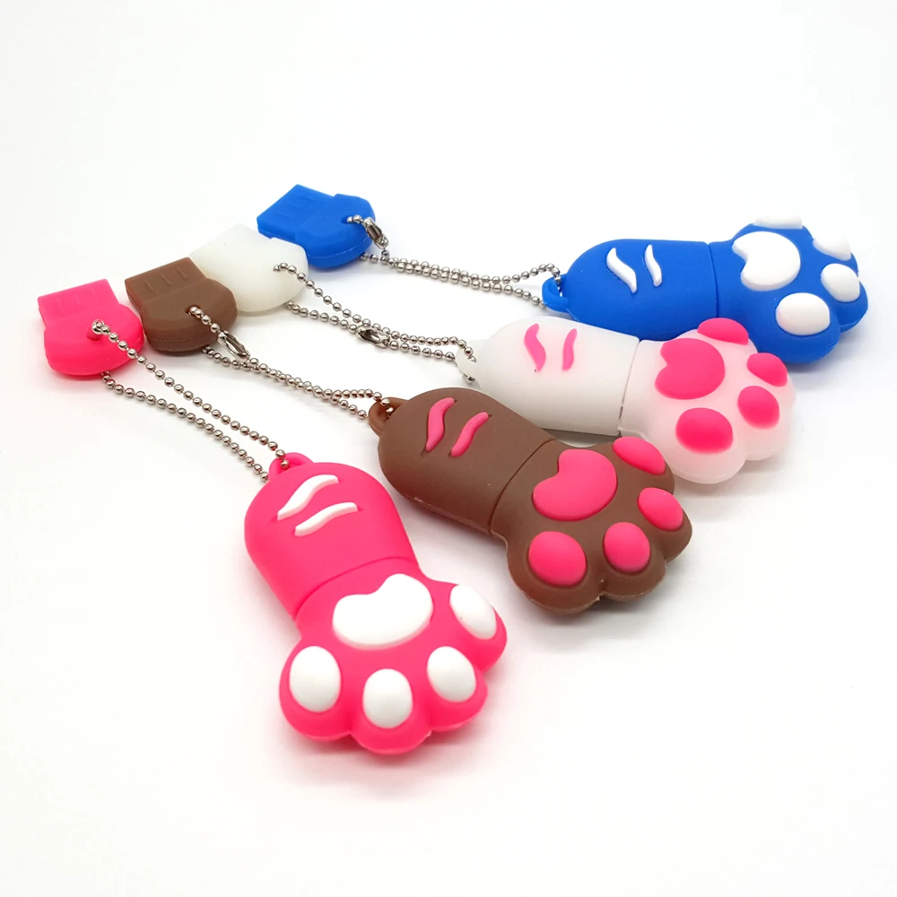 Простой обучающий usb-накопитель 2 0 красочные кошачьи лапы USB флеш-накопители 4 ГБ 8