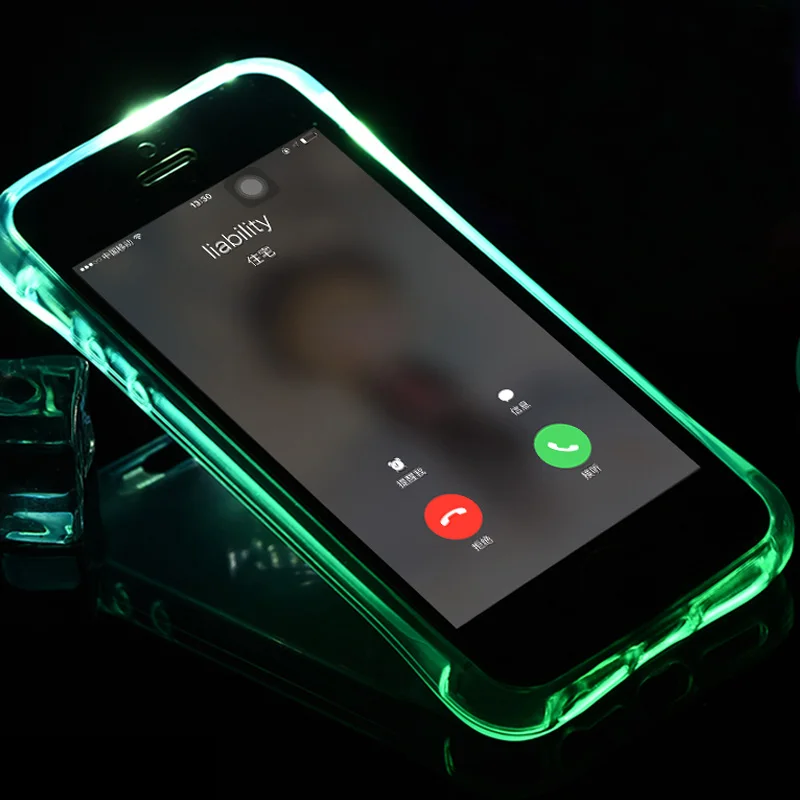 Новый светящийся чехол для селфи IPhone X 7 8 Plus 6 S plus 5s TPU + PC светодиодный мягкий ТПУ