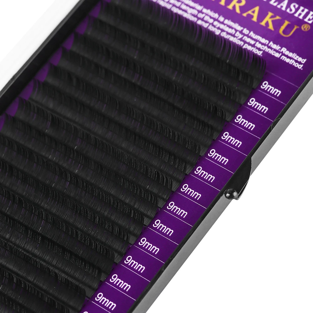 16 рядов мягкие индивидуальные C/D черные норковые волосы наращивание ресниц