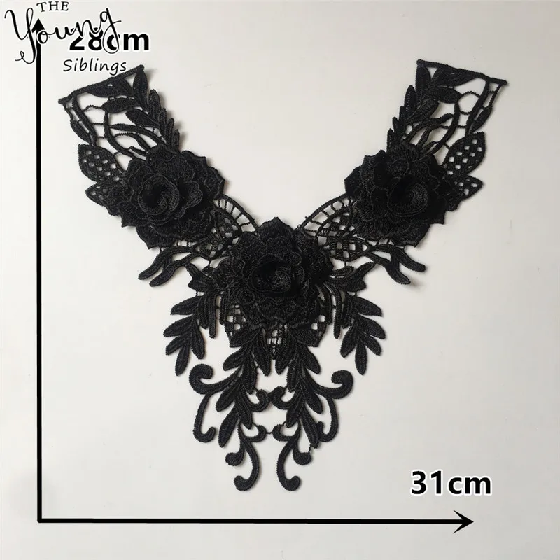 High quality Venetian Fabric Dress Applique Costume Sewing Trim DIY Lace Neckline Collar Decorative Accessories YL1666-YL1667 | Дом и сад