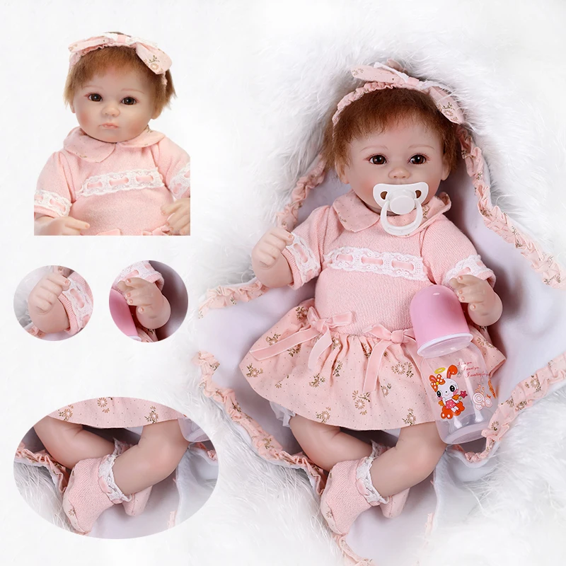 NPK 43 см Reborn Baby Doll Моделирование Реалистичная кукла младенец силиконовые куклы
