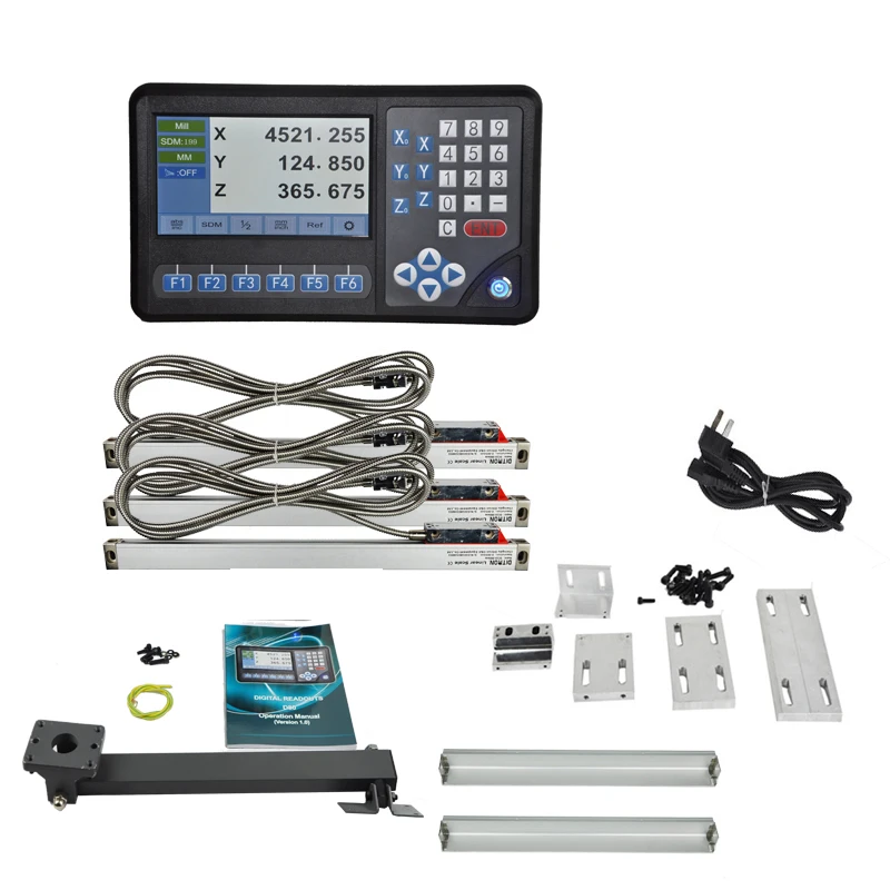3 оси Dro compely kit токарный станок. шт. линейные весы с RPM Funtion или RS232|Приборы для