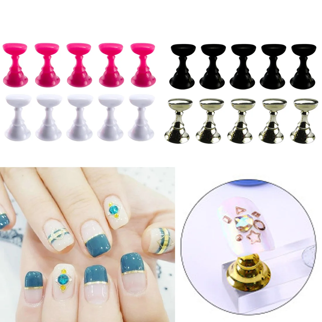 Прозрачная акриловая подставка для шахматных ногтей держатель упражнений на