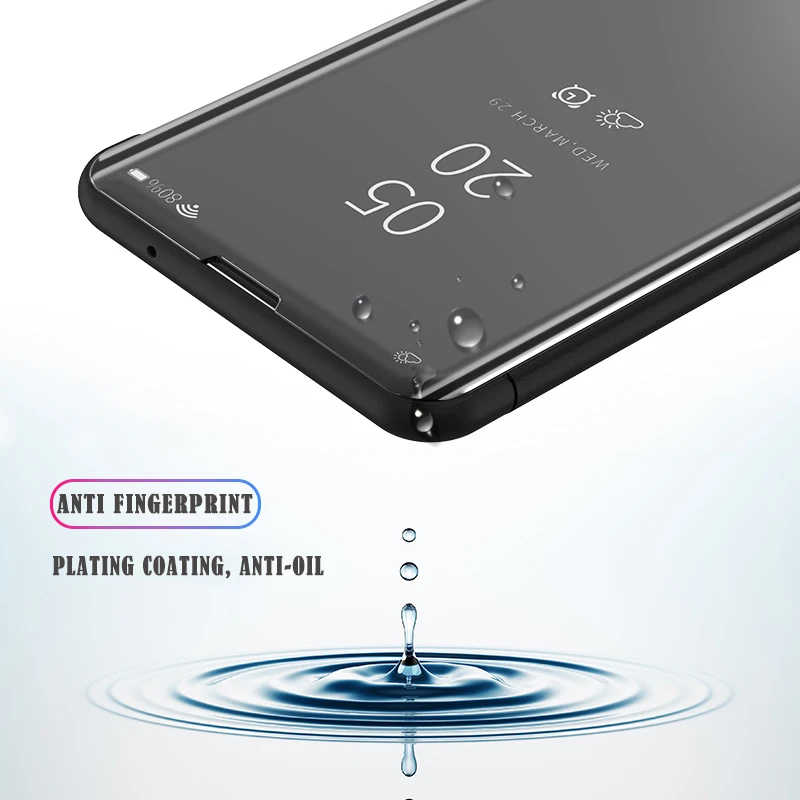 Защитный чехол для Samsung Galaxy M10 M20 M30 откидной зеркальный чехол-подставка телефона