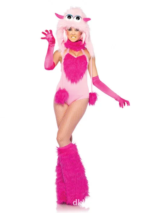 Для женщин сексуальный розовый монстр Косплэй Cosutmes вечерние Сказочный