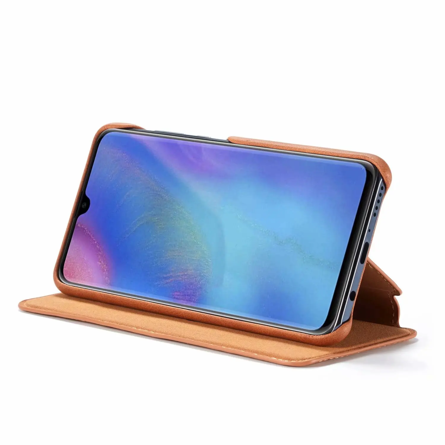 Чехол подставка для Huawei P30 Lite Роскошный кошелек кожаный магнитный флип чехол Nova 4e
