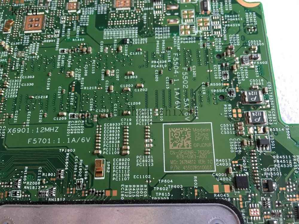 Для Dell Inspiron 5378 5368 5568 5578 материнская плата для ноутбука 0PJDNR CN-0PJDNR с I7-6500U тест процессора