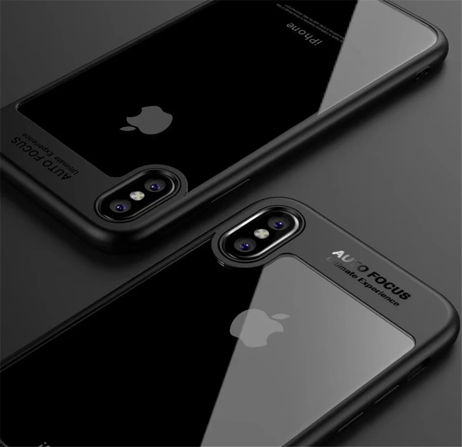Auto Focus Case For iPhone XS MAX Transparent Mobile Phone Back Covers for 7 7P 8Plus |