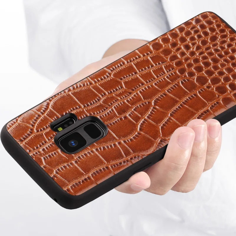 CoolDeal для Samsung Galaxy S8/S9/S8 Плюс/S9 plus Бизнес крокодиловый из натуральной кожи Твердый