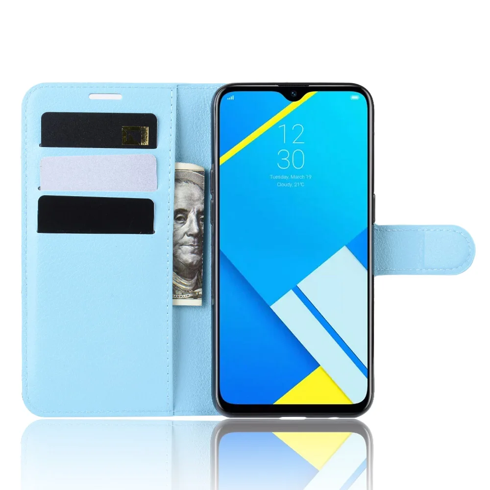 Чехол для телефона OPPO Realme C2, откидная Обложка на заднюю панель из искусственной кожи, силиконовый чехол для OPPO A1K, кошелек, сумки для смартфонов, Coque, Fundas, чехол