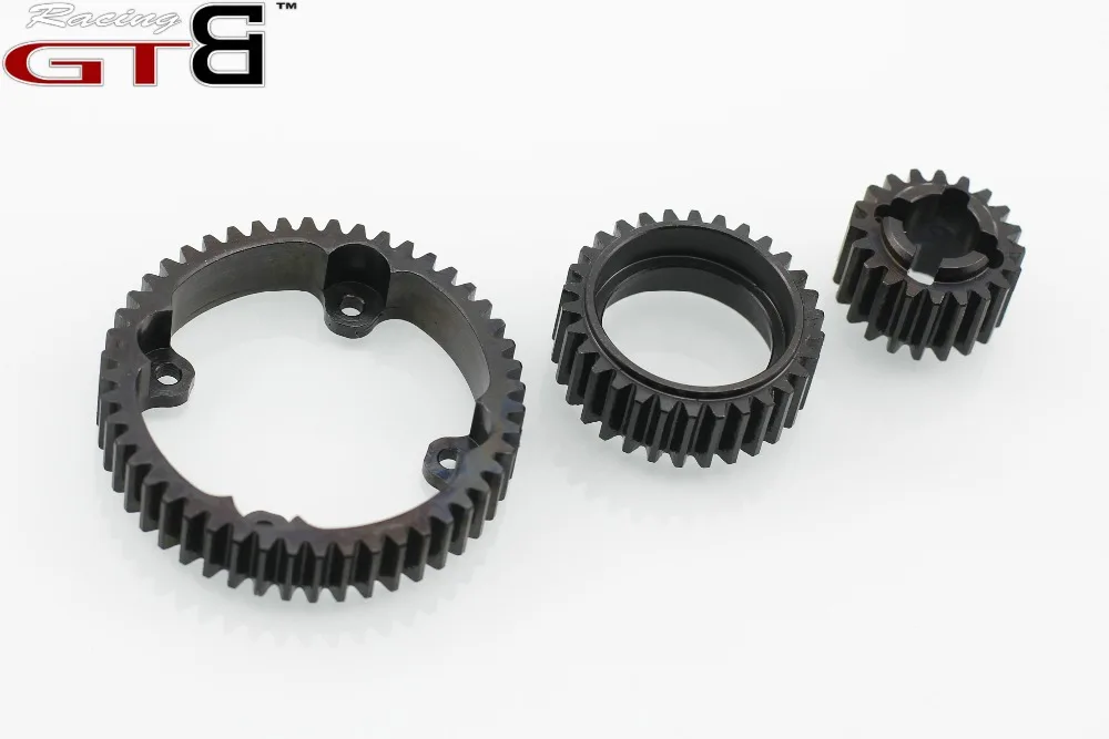 GTB гоночный стальной зубчатый механизм 20T + 30T 48T для HPI KM Rovan Baja 5b ss 5t 5sc GR047