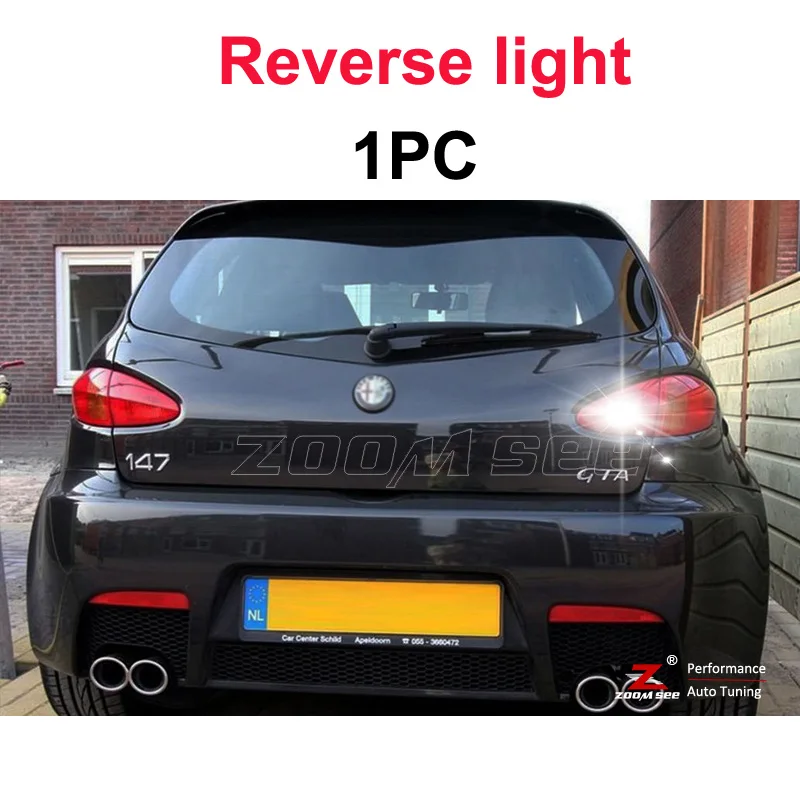 Reverse light Canbus Белый Автомобильный светодиодный задний фонарь+ номерной знак+ парковочная городская лампа для Alfa Romeo 147 внешний свет комплект(2000-2010 - Испускаемый цвет: Reverse light