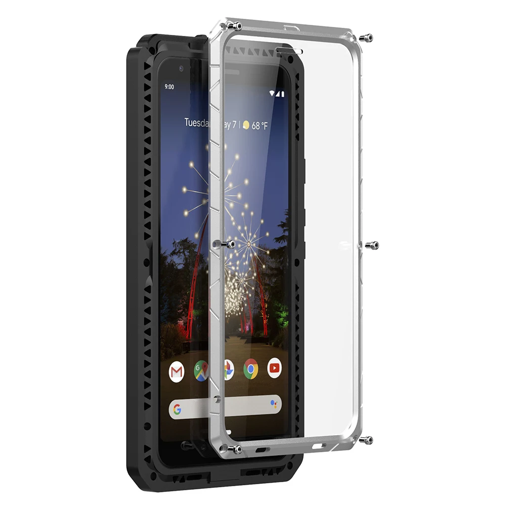 Для Google Pixel 3A 3A XL чехол жесткий алюминиевый металлический Закаленное стекло Защитная крышка для Google Pixel 4 4XL защитный чехол