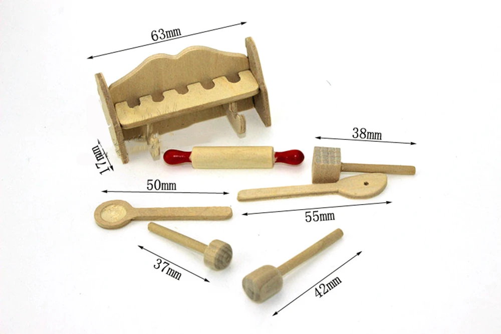 Миниатюрные аксессуары для кукольного домика 1/12 мини кухонная утварь имитация - Фото №1