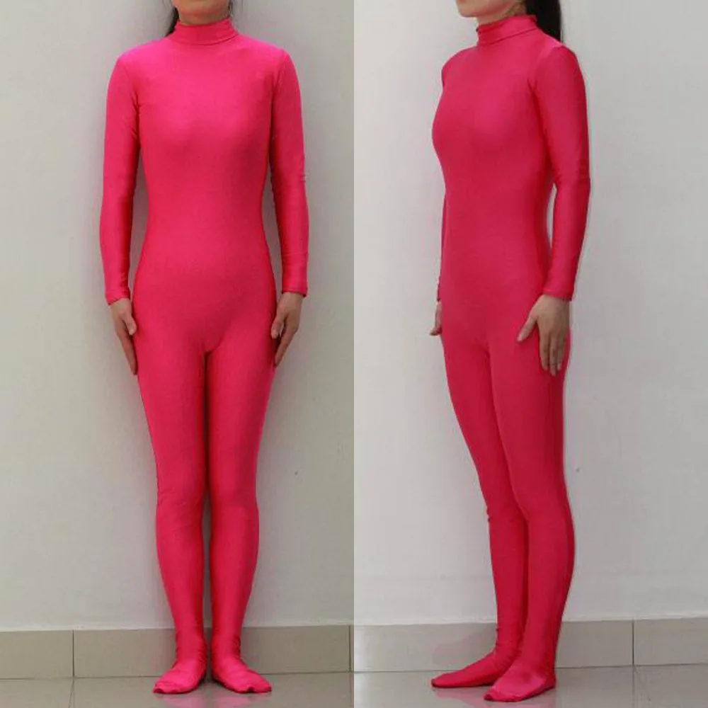 

(LBS018) Sexy Lycra Spandex Fluorescent Red Unisex Party Leotard Catsuit Halloween Cosplay Costume Fetish Zentai Suits Wear