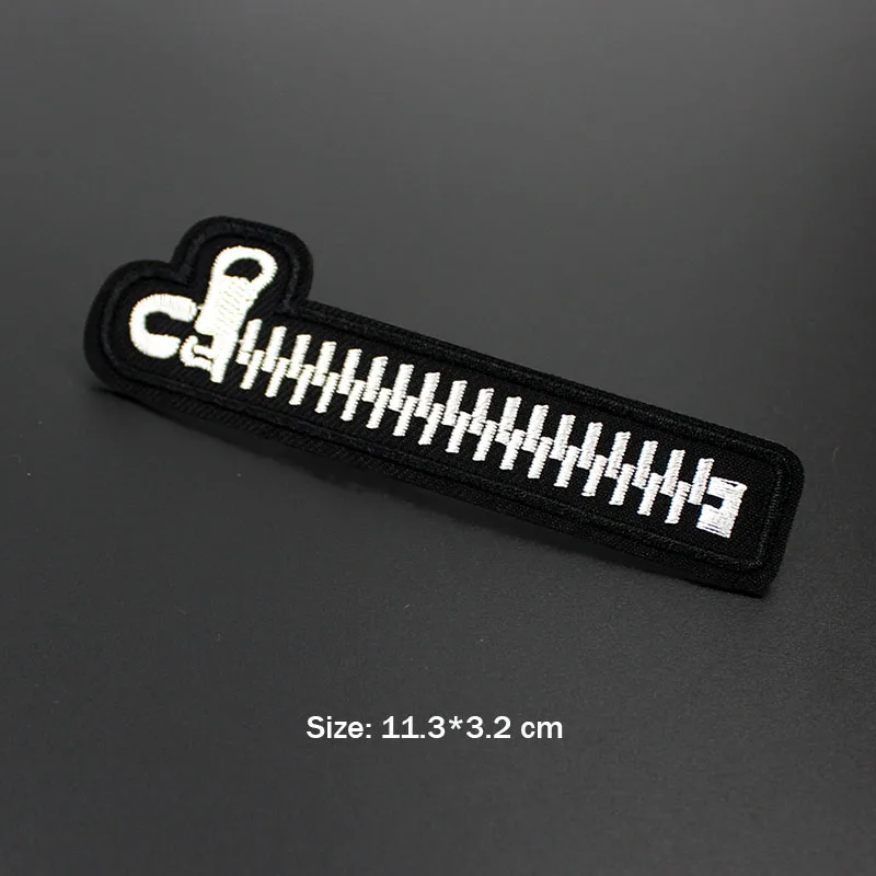 1 Pcs Черные значки ACDC панк Рок вышитая музыкальная группа Железный патч для одежды наклейки швейная аппликация для джинсов куртки - Цвет: 1 Pcs