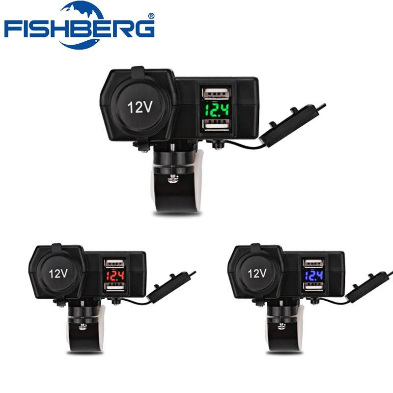 Universal Dual USB Charger Led Volt meter Motorbike Cigarette Lighter Socket Adapter 12V For Harley Suzuki Yamaha Kawasaki | Автомобили и