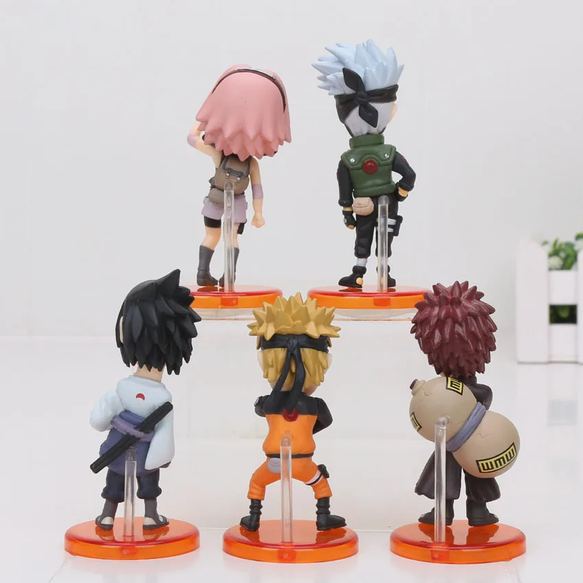 5 шт./компл. Naruto шиппууден Наруто Sasuke Sakura Kakashi Gaara ПВХ Фигурки коллекционные модели
