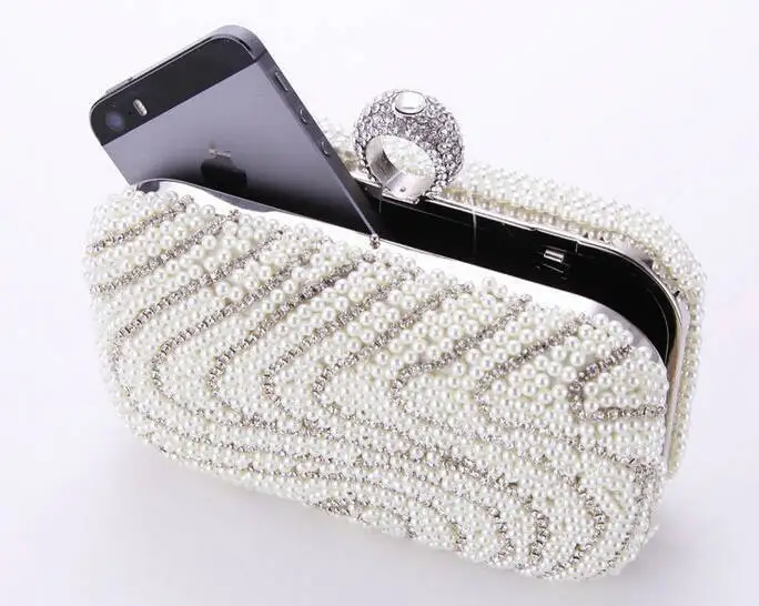 Diamond women bag full beaded handbag clutch rhinestone rings evening birdal purse party wedding Y250 | Багаж и сумки