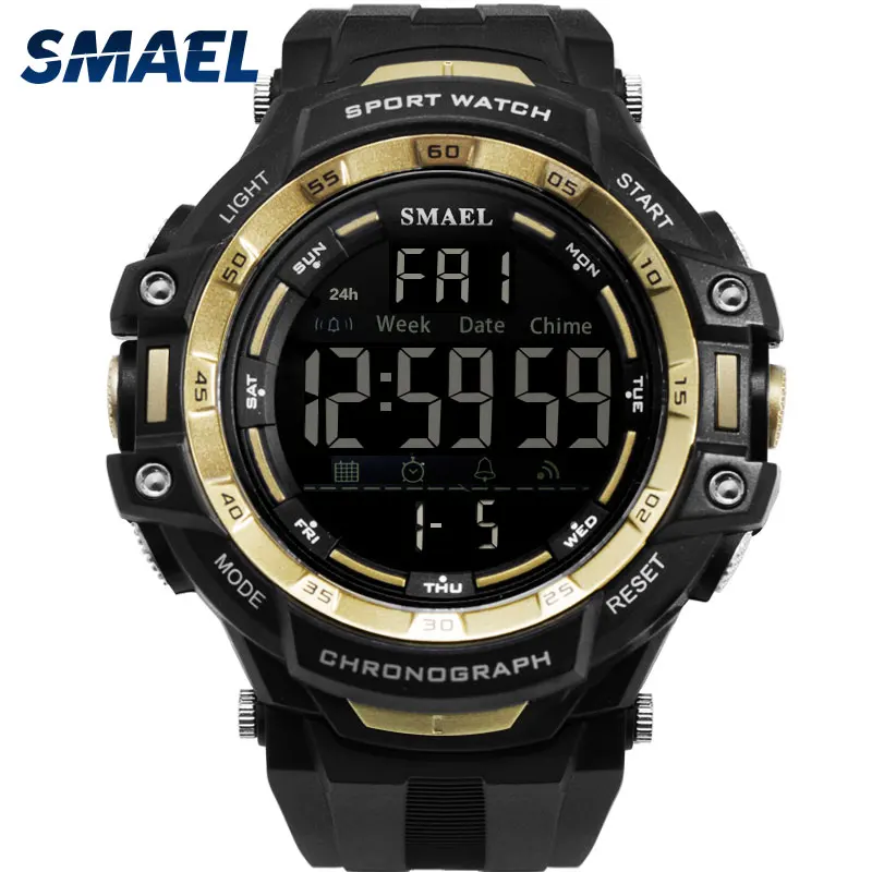 Мужские часы с цифровым светодиодным светом SMAEL Watch S Shock Montre мужские военные Топ