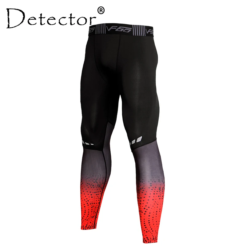 

Detector Men Tights Running GYM Fitness Compression Leggings Jogger Sport Milk Fiber Pants Exercise Elastic Quick-Drying Trouser