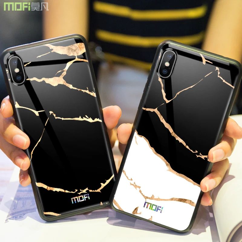 Роскошный чехол из закаленного стекла для iphone X задняя крышка Mofi футбола