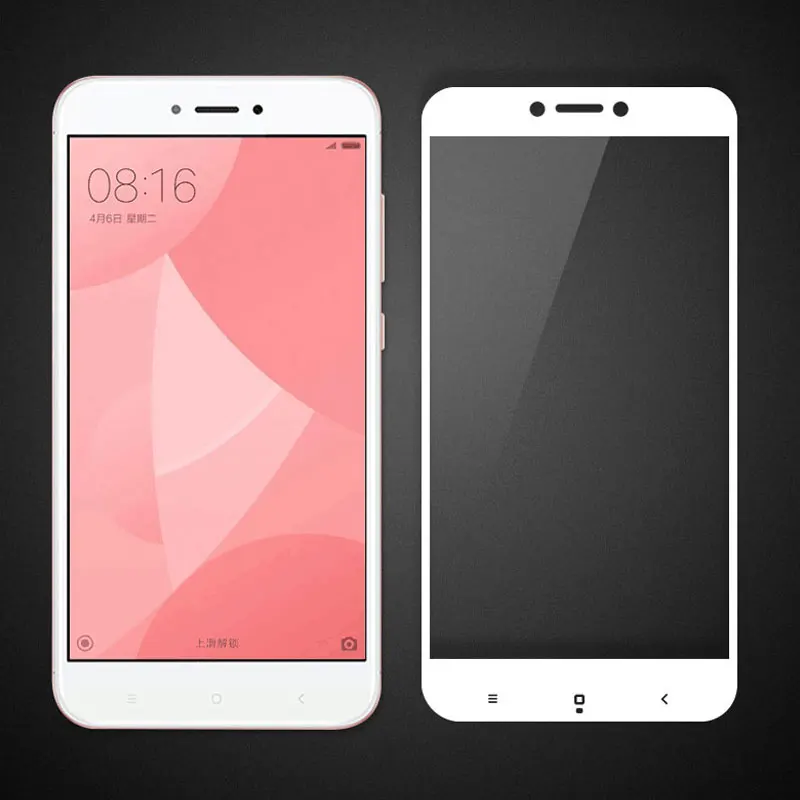 Полноэкранная защита для Xiaomi Redmi 4X 4A закаленное стекло с жесткой упаковкой
