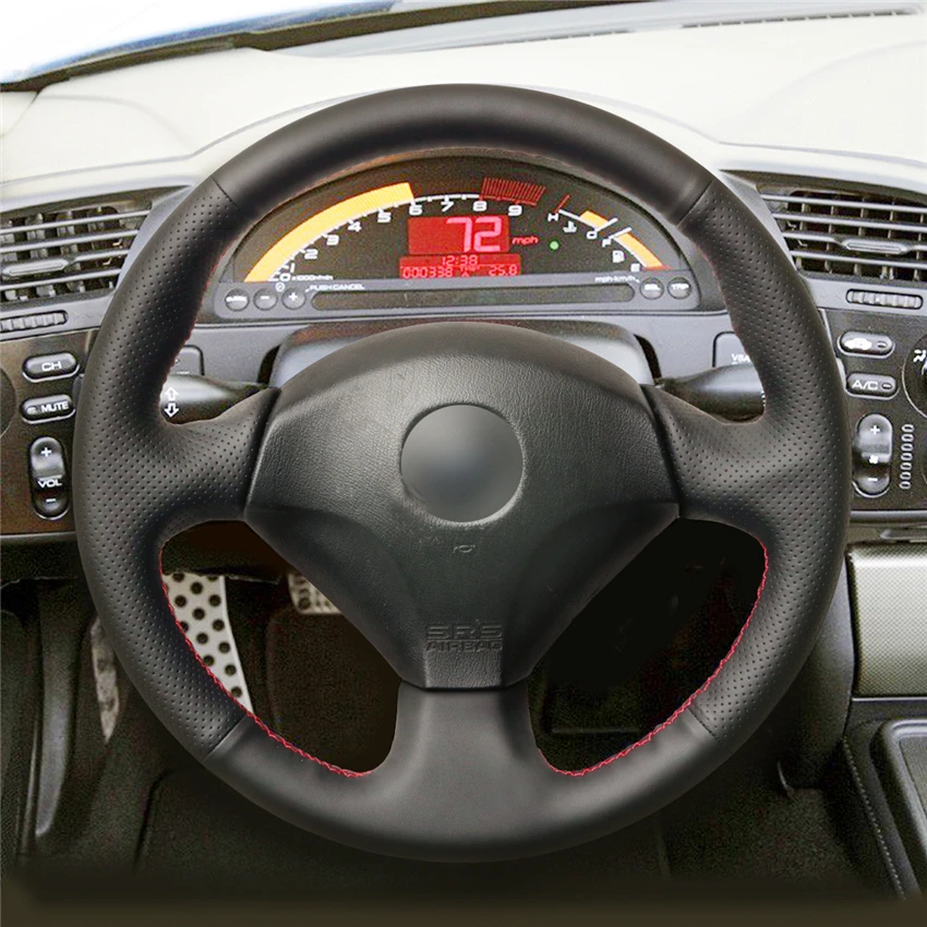 MEWANT черная накладка на руль из натуральной кожи для Honda S2000 Civic Type R Integra Insight SI Acura RSX