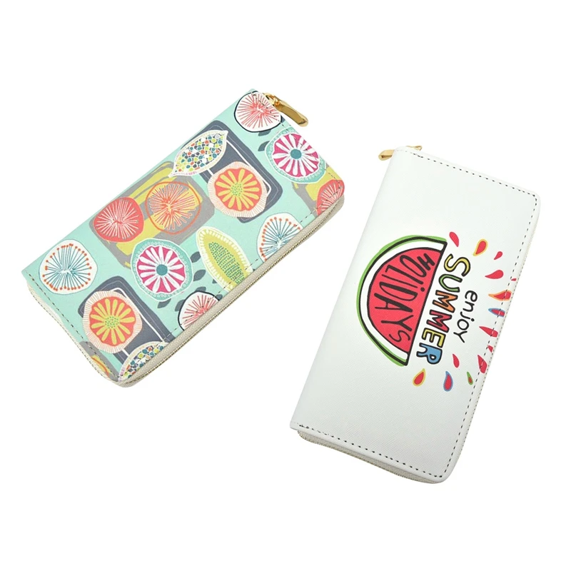 Badiya мультфильм с фруктовым принтом дамы визитница кошелек из искусственной кожи