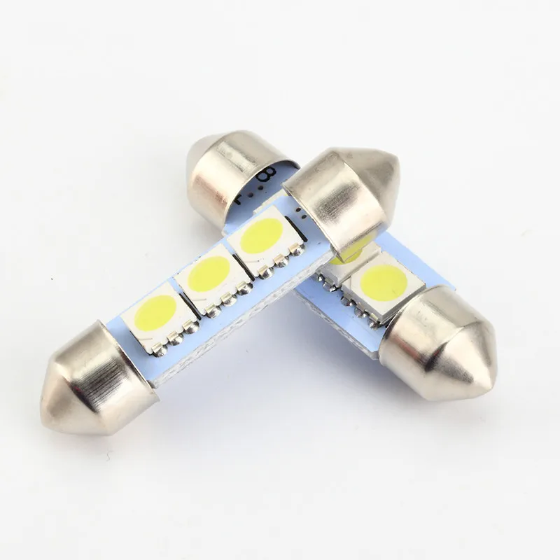 10x яркая белая светодиодная автомобильная лампа C5W 5050 3 Smd 3Smd 31 мм 36 39 41 Dc 12v Festoon для