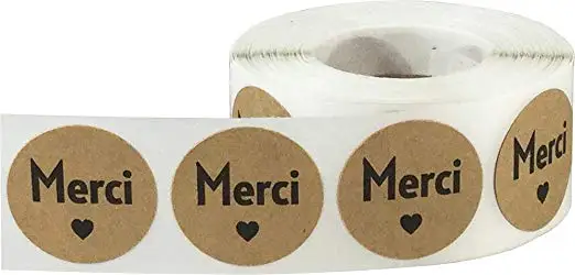 

500pcs French thank you Stickers for wedding decoration and party favors personalized wedding gifts for guests gift tags labels