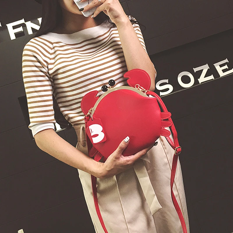 

Funny Red Black Crab Shoulder Crossbody Bag for Women Unique Design Chains Ladies Animal Messenger Bags Cute Female Clutch 2022