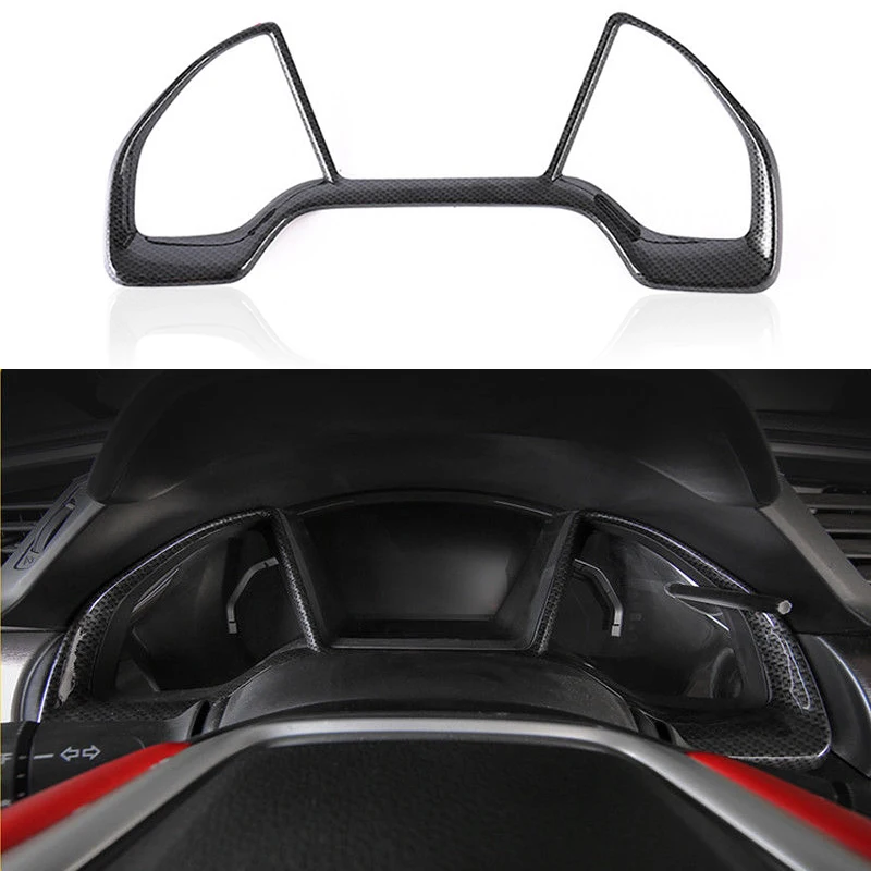 1 * углеродное волокно черный стиль приборной панели декоративная рамка для Honda 2016
