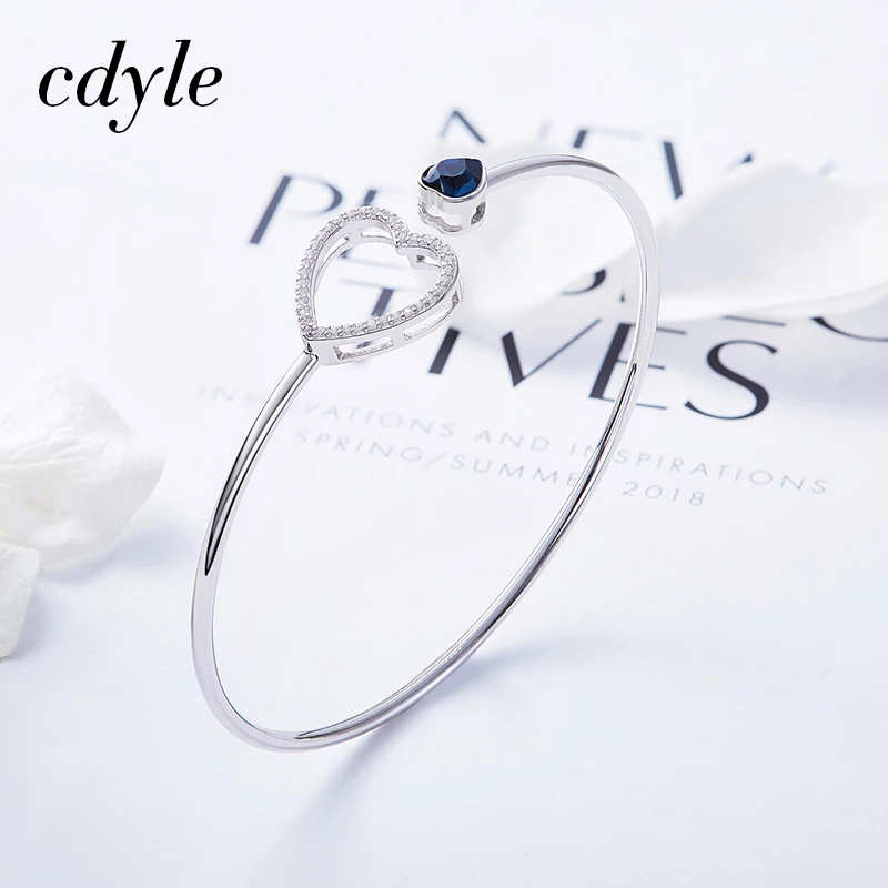 Cdyle Pulseras Mujer Moda Стерлинговое Серебро 925 пробы украшенные кристаллами