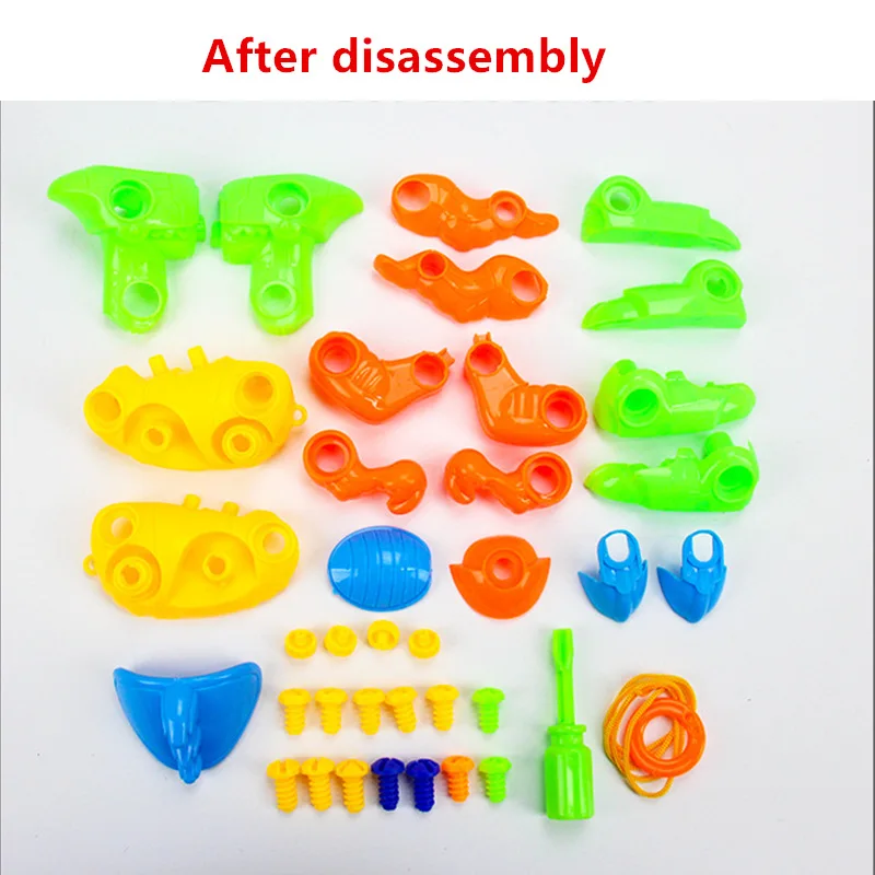 Пластиковые 3D DIY Съемные комбинированные сборки hands-on возможности упражнения гайка инструмент Развивающие игрушки для детей 3-6 лет