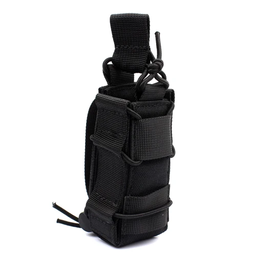 MOLLE с открытым верхом один пистолет Mag мешок журнал сумка для M1911 92F Glock фонарик/инструмент нож оболочка картридж кобура - Цвет: Black